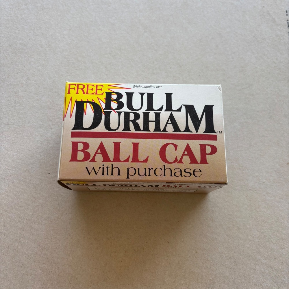 Vintage‎ 90s Bull Durham Ball Cap Tobacco Promo Box